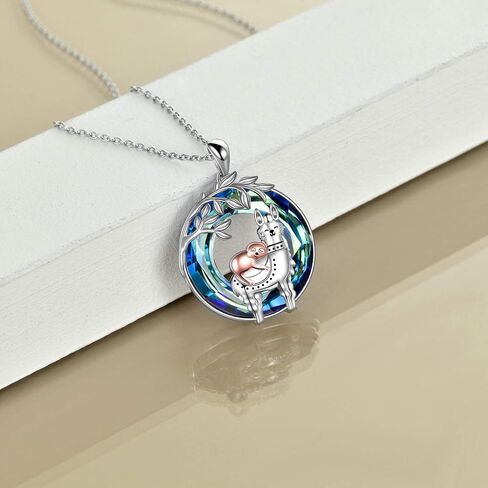 ONEFINITY Sloth Llama Necklace Sterling Silver Sloth Dinosaur Alpaca Pendant Necklaces for Women Girls Jewelry Gifts in Saudi Arabia