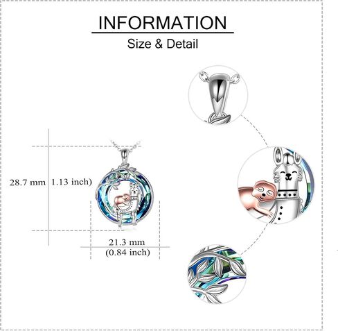 ONEFINITY Sloth Llama Necklace Sterling Silver Sloth Dinosaur Alpaca Pendant Necklaces for Women Girls Jewelry Gifts in Saudi Arabia