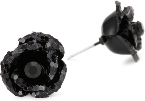 Betsey Johnson Glitter Flower Stud Earrings in Saudi Arabia