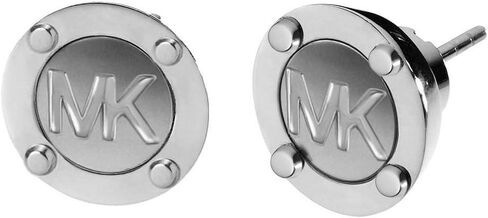 Michael Kors MKJ1667 Silver Tone Stainless Steel MK Astor Stud Earrings in Saudi Arabia
