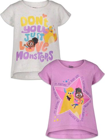 Sesame street Esme and Roy Girls 2 Pack T-Shirts Toddler to Little Kid in Saudi Arabia