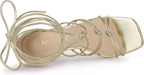 Allegra K Women's Lace Up Strappy Chunky High Heels Sandals in Saudi Arabia