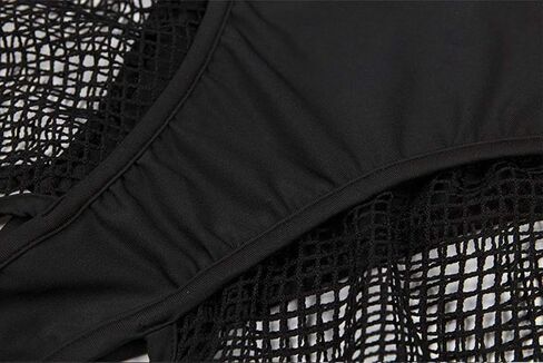 xperry Women Rave Fishnet High Waisted Shorts Briefs Mesh Biker Shorts Garter Belt for Music Festival Events in Saudi Arabia