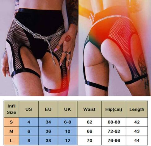 xperry Women Rave Fishnet High Waisted Shorts Briefs Mesh Biker Shorts Garter Belt for Music Festival Events in Saudi Arabia