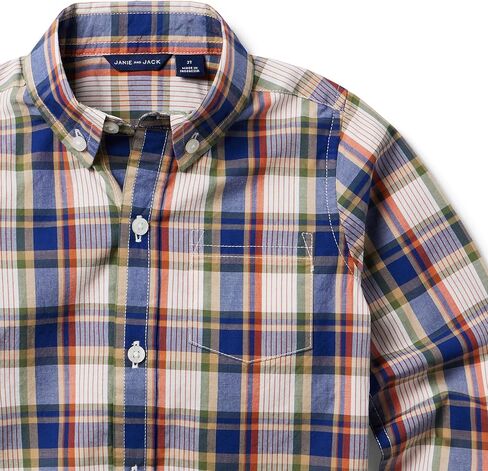 Janie and Jack Boy's Poplin Button-Up Shirt (Toddler/Little Kids/Big Kids) in Saudi Arabia