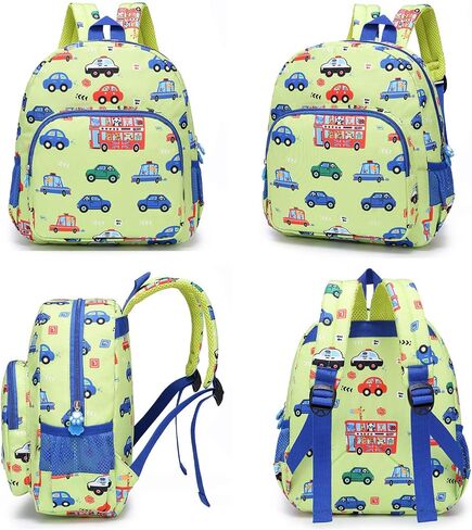 willikiva Little Childrens Toddler Bags Cute Bus kids Backpack for Kids Boys and Girls to Travel School Backpack (Green) in Saudi Arabia