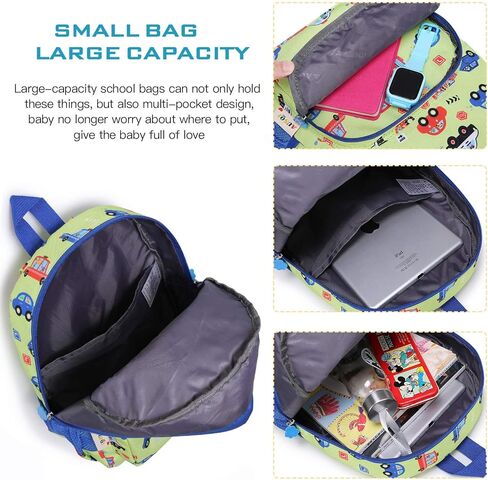 willikiva Little Childrens Toddler Bags Cute Bus kids Backpack for Kids Boys and Girls to Travel School Backpack (Green) in Saudi Arabia