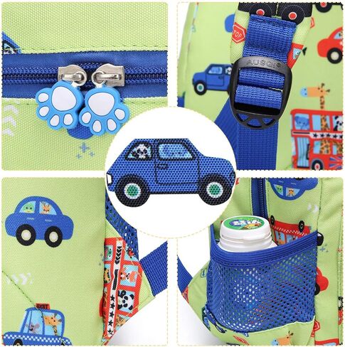 willikiva Little Childrens Toddler Bags Cute Bus kids Backpack for Kids Boys and Girls to Travel School Backpack (Green) in Saudi Arabia