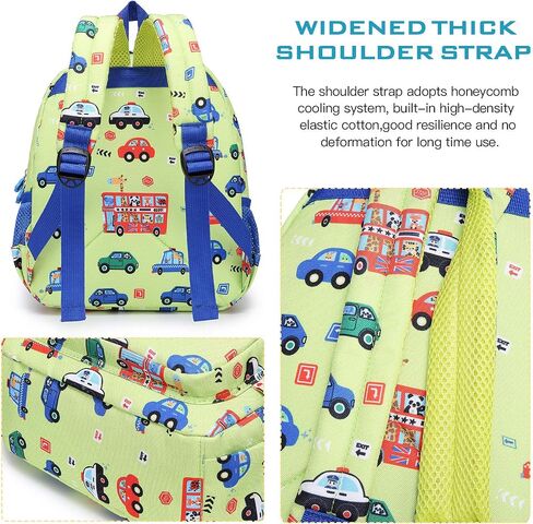 willikiva Little Childrens Toddler Bags Cute Bus kids Backpack for Kids Boys and Girls to Travel School Backpack (Green) in Saudi Arabia