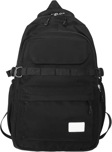Kids School Backpack for Teens Girls Aesthetic Black Backpack Lightweight College Laptop Casual Travel Bookbag in Saudi Arabia