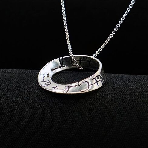 Sobriety Gifts for Women | Sterling Silver Recovery Necklace 18" Length with Engraved Infinite Mobius Pendant | One Day at a Time | To Thine Own Self be True | Let Go and Let God in Saudi Arabia