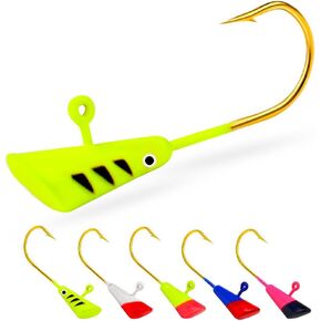 KTGCOZS Pack of 25 Shad Darts Jig Heads Fishing Hook Crappie Pan Fish Lures Bait 1/32 1/16 1/8oz