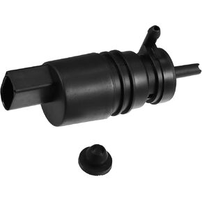Motoforti Windshield Washer Motor Pump, for Honda Pilot 2009-2011, Plastic, with Grommet, Black