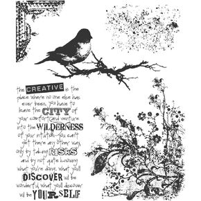 Stampers Anonymous Tim Holtz Cling Rubber Stamp Set, Urban Tapestry