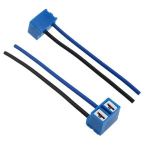 2pcs Car H7 Headlight Bulb Right Angle Ceramic Socket Plug Connector Adapter Wiring Harness Light Connector LED Accessories