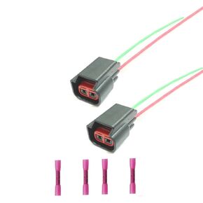 2Pcs Connector 2-Way 2 pin for Replacement Ford Cobra Mustang Triton F Series Lincoln Mazda Ignition Coil Harness WPT-986