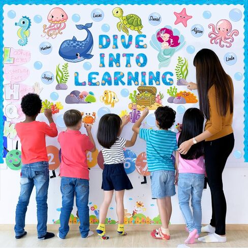 Spring Bulletin Board Decorations Set 115pcs Insects Flower Welcome Classroom Decorations for School Home Wall Learning Activity Toddler Kids. （Insects） in Saudi Arabia