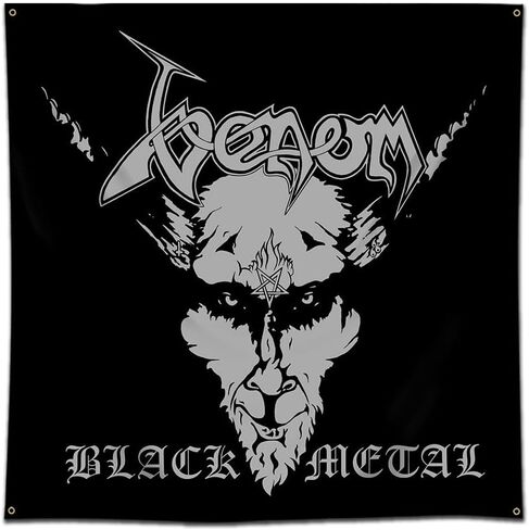 MOOR Rod نسيج السم الأسود معدن راية العلم جدار الفن العلم الجدار شنقا (3x3ft، 150D بولي HD الطباعة) لديكور جدار المرآب النوم in Kuwait