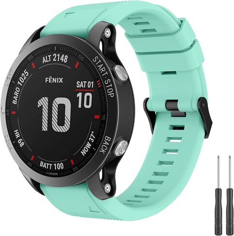 Meliya Compatible with Fenix 6 Watch Band, Soft Silicone Sport Replacement Strap for Fenix 6/Fenix 6 Pro/Fenix 5/Fenix 5 Plus/Forerunner 935/Forerunner 945/Approach S60/Quatix 5 Smart Watch in Saudi Arabia