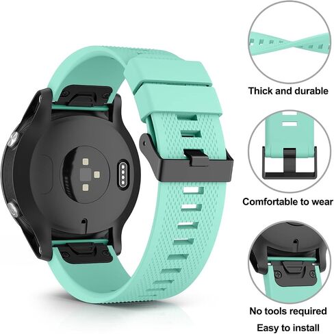 Meliya Compatible with Fenix 6 Watch Band, Soft Silicone Sport Replacement Strap for Fenix 6/Fenix 6 Pro/Fenix 5/Fenix 5 Plus/Forerunner 935/Forerunner 945/Approach S60/Quatix 5 Smart Watch in Saudi Arabia