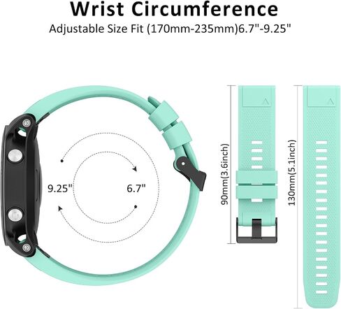 Meliya Compatible with Fenix 6 Watch Band, Soft Silicone Sport Replacement Strap for Fenix 6/Fenix 6 Pro/Fenix 5/Fenix 5 Plus/Forerunner 935/Forerunner 945/Approach S60/Quatix 5 Smart Watch in Saudi Arabia