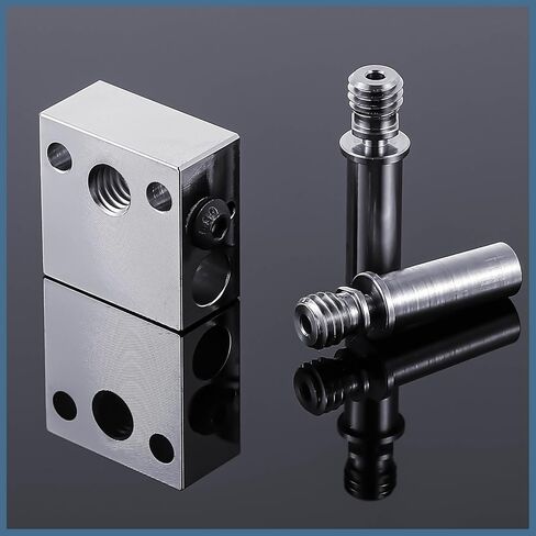 1 High Temperature CR-10 Plated Copper Heater Block, 2 Titanium Alloy Heat Break Thermal Barrel Tube Compatible with Creality 3D Printer Heater CR10 S4 S5 CR10s Ender 3 Series Ender 3 Pro CS3 in Saudi Arabia