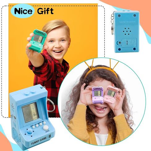 9 قطع Mixcolor لعبة فيديو سلسلة مفاتيح لعبة فيديو هدايا الحفلات صغيرة متعددة الألوان لعبة فيديو سلاسل مفاتيح كبيرة للأطفال في المدرسة وحفلات أعياد الميلاد والعطلات in Kuwait