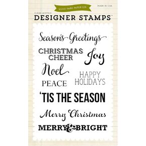 Echo Park Paper Company Christmas Sentiments 4 x 6 Stamp Set