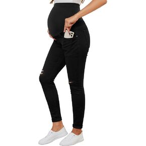 PACBREEZE Women's Maternity Pants for Work Capris Casual Comfort and Style Ankle Pants