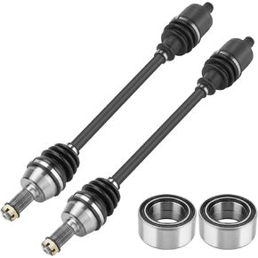 Front Left or Right CV Axle & Wheel Bearing Kit for Polaris Ranger 800 6X6/Ranger 500 EFI/Ranger 4x4 700 EFI 2009 2010 2011 2012 2013 2014 2015 2016, 2 CV Axles and 2 Wheel Bearings