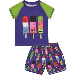 Andy & Evan Boys' Two-Piece Rashguard Swim Set (Toddler/Little Kids) 1