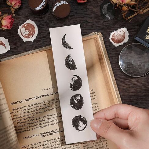 MAXLEAF 8PCS Moon Phases Wooden Rubber Stamps, Decorative Lunar Rubber Stamps Set for DIY Craft Letters Diary Scrapbooking in Saudi Arabia