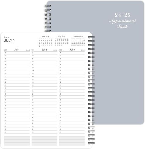 2024-2025 كتاب ومخطط المواعيد الأسبوعية - يوليو 2024 - يونيو 2025، 2024-2025 مخطط يومي للساعة، 8 بوصة × 10 بوصة، فاصل نصف ساعة (30 دقيقة)، علامات تبويب مطبوعة، ربط قوي، زاوية مستديرة، ورق سميك in Kuwait