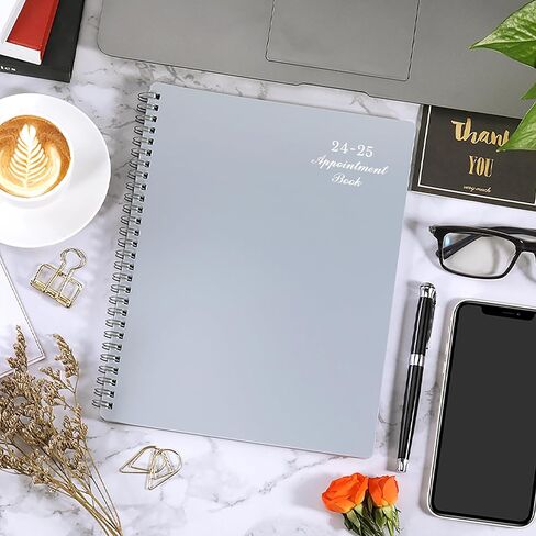 2024-2025 كتاب ومخطط المواعيد الأسبوعية - يوليو 2024 - يونيو 2025، 2024-2025 مخطط يومي للساعة، 8 بوصة × 10 بوصة، فاصل نصف ساعة (30 دقيقة)، علامات تبويب مطبوعة، ربط قوي، زاوية مستديرة، ورق سميك in Kuwait