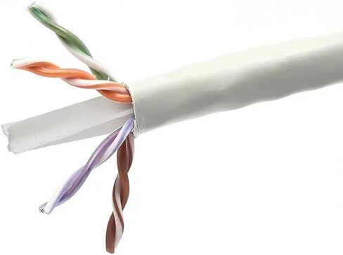 Monoprice Cat6 CMP Bulk Cable - UL, UTP, Solid, 550Mhz, Reelex II Pull Box, No Logo, 23AWG, 1000 Feet, White in Saudi Arabia