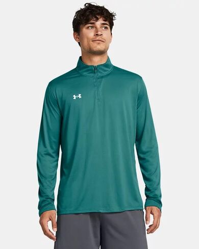 Under Armour Men's Team Tech 1/4 Zip Loose Royal Blue Long Sleeve Shirt in Kuwait