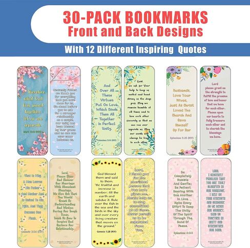 Popular Prayers and Bible Scriptures on Morning Prayers Bookmarks - 30 Pack in Saudi Arabia