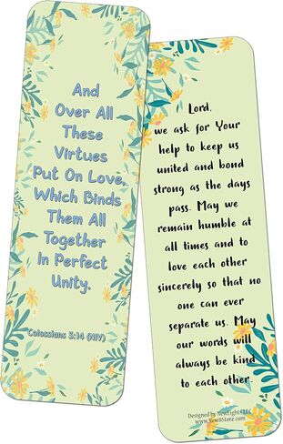Popular Prayers and Bible Scriptures on Morning Prayers Bookmarks - 30 Pack in Saudi Arabia