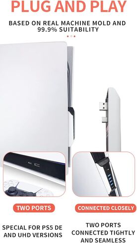 موزع USB لجهاز PS5، محور توسيع USB عالي السرعة 5 في 1 متوافق مع وحدة تحكم PS5 (ليس لجهاز PS5 Slim) in Kuwait