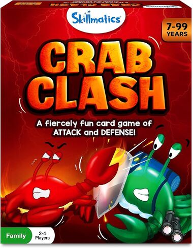 لعبة بطاقات Skillmatics - Crab Clash، لعبة إستراتيجية، ممتعة لليلة الألعاب العائلية، مثالية لمحبي ألعاب الطاولة، هدايا للفتيات والأولاد والمراهقين والبالغين من سن 7 سنوات فما فوق in Kuwait