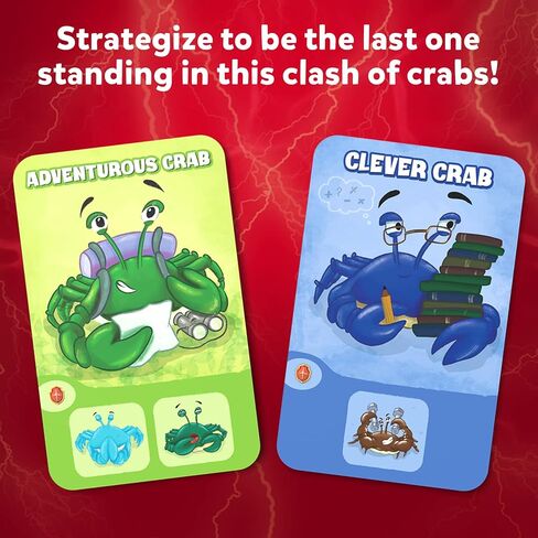 لعبة بطاقات Skillmatics - Crab Clash، لعبة إستراتيجية، ممتعة لليلة الألعاب العائلية، مثالية لمحبي ألعاب الطاولة، هدايا للفتيات والأولاد والمراهقين والبالغين من سن 7 سنوات فما فوق in Kuwait