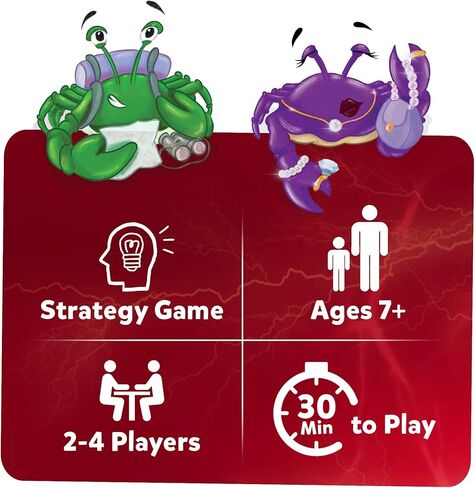لعبة بطاقات Skillmatics - Crab Clash، لعبة إستراتيجية، ممتعة لليلة الألعاب العائلية، مثالية لمحبي ألعاب الطاولة، هدايا للفتيات والأولاد والمراهقين والبالغين من سن 7 سنوات فما فوق in Kuwait