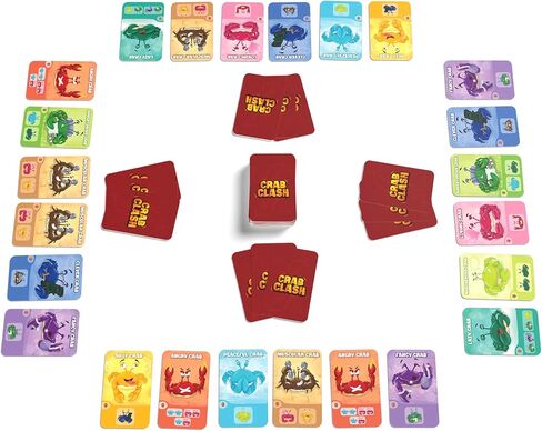 لعبة بطاقات Skillmatics - Crab Clash، لعبة إستراتيجية، ممتعة لليلة الألعاب العائلية، مثالية لمحبي ألعاب الطاولة، هدايا للفتيات والأولاد والمراهقين والبالغين من سن 7 سنوات فما فوق in Kuwait