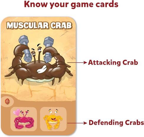 لعبة بطاقات Skillmatics - Crab Clash، لعبة إستراتيجية، ممتعة لليلة الألعاب العائلية، مثالية لمحبي ألعاب الطاولة، هدايا للفتيات والأولاد والمراهقين والبالغين من سن 7 سنوات فما فوق in Kuwait
