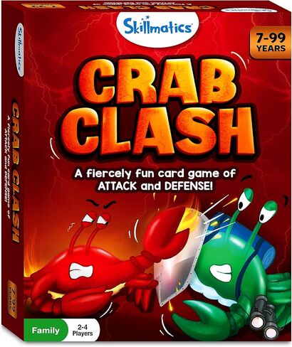 لعبة بطاقات Skillmatics - Crab Clash، لعبة إستراتيجية، ممتعة لليلة الألعاب العائلية، مثالية لمحبي ألعاب الطاولة، هدايا للفتيات والأولاد والمراهقين والبالغين من سن 7 سنوات فما فوق in Kuwait