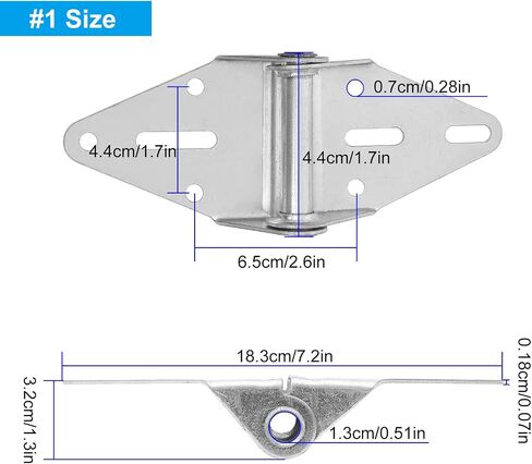 LANIAKEA 8 PCS Garage Door Hinges with Mounting Bolts, Heavy Duty #1#2#3 Door Hinges Galvanized Finish Embossed for Garage Door in Saudi Arabia