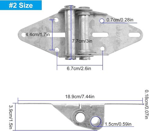 LANIAKEA 8 PCS Garage Door Hinges with Mounting Bolts, Heavy Duty #1#2#3 Door Hinges Galvanized Finish Embossed for Garage Door in Saudi Arabia