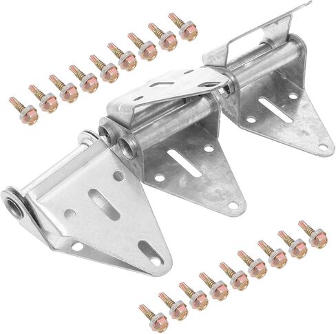 LANIAKEA 8 PCS Garage Door Hinges with Mounting Bolts, Heavy Duty #1#2#3 Door Hinges Galvanized Finish Embossed for Garage Door in Saudi Arabia