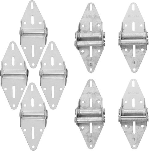 LANIAKEA 8 PCS Garage Door Hinges with Mounting Bolts, Heavy Duty #1#2#3 Door Hinges Galvanized Finish Embossed for Garage Door in Saudi Arabia