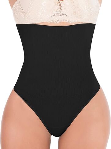Tummy Control Thong Shapewear for Women 328 Waist Cincher Girdle Slimmer Sexy Thong Panty Shapewear in Kuwait